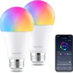 SwitchBot LED電球 スマートライト Alexa スマートホーム - スマート電球 E26 スイッチボット 調光調色 広配光 800lm 60W形相当 電球色・昼白色対応 RGBCWマルチカラー 1600万色 間接照明 Google Home IFTTT イフト Siri SmartThings に対応(2個パック)