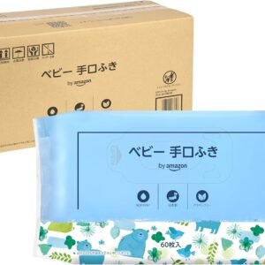 by Amazon 【手口ふき 】 ベビー 手口ふき 純水99% 60枚入×20個 (1200枚) [ケース品] 日本製 パラベンフリー(MamaBear)