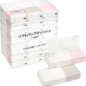 by Amazon ソフトパックティッシュ FSC認証紙 320枚160組(2枚重ね) x 24パック入 ホワイト