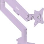 【5年保証付き】Pixio PS1S Wave Pastel Purple パステル パープル モニターアーム シングル かわいい 上下 32インチ 24インチ 27インチ