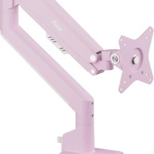 【5年保証付き】Pixio PS1S Wave Pastel Pink モニターアーム シングル パステルピンク かわいい 上下 左右 32インチ 24インチ 27インチ