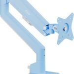 【5年保証付き】Pixio PS1S Wave Pastel Blue モニターアーム シングル かわいい 上下 左右 32インチ 24インチ 27インチ