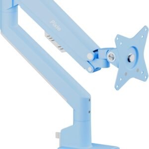 【5年保証付き】Pixio PS1S Wave Pastel Blue モニターアーム シングル かわいい 上下 左右 32インチ 24インチ 27インチ