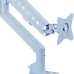 【5年保証付き】PS1S Wave Pastel Blue Angel モニターアーム シングル ブルー エンジェル かわいい 上下 24インチ 27インチ 32インチ