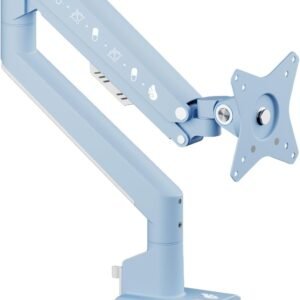 【5年保証付き】PS1S Wave Pastel Blue Angel モニターアーム シングル ブルー エンジェル かわいい 上下 24インチ 27インチ 32インチ