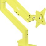 【5年保証付き】PS1S Wave Yellow イエロー モニターアーム シングル かわいい 上下 32インチ 24インチ 27インチ