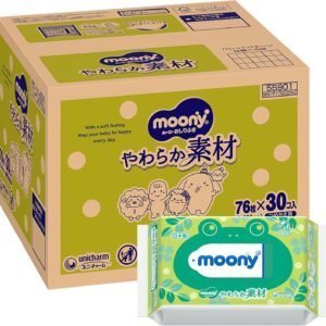【Amazon.co.jp限定】【おしりふき】 ムーニー おしりふき やわらか素材 純水99% 詰替 2280枚(76枚×30コ)無添加(アルコール・香料・パラベン不使用)日本製[ケース品]