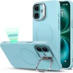 【デザイン受賞シリーズ！】ESR iPhone 16 ケース カメラコントロール スタンド付きシリコンケース 米軍MIL規格の保護 隠れスタンド アイフォン16 ケース iphone16ケース対応 iPhone 16用マグネットスマホケース Cloudシリーズ ダークシアン