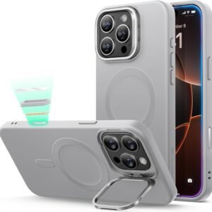 【デザイン受賞シリーズ！】ESR iPhone 16 Pro Max ケース MagSafe対応 カメラコントロール 隠しスタンド 調整可能 ワイヤレス充電対応 米軍MIL規格 耐衝撃 傷防止 軽量 スマホケース 高級柔らかな素材 雲のような肌触り いphone16pro max ケース Classicシリーズ