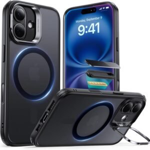 【デザイン受賞シリーズ！】ESR iPhone 16 ケース Magsafe対応 カメラコントロール 米軍MIL規格の保護 耐黄変 耐衝撃 iPhone16用 隠れスタンド iPhone16ケース スマホケース 傷防止背面 Classicシリーズ ブラック