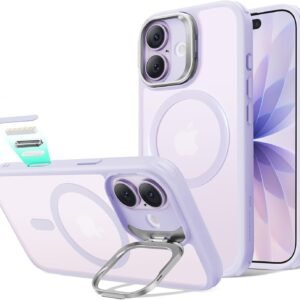 【デザイン受賞シリーズ！】ESR iPhone 17 ケース MagSafe対応 3倍米軍MIL規格 カメラボタン付き 隠しスタンド 調整可能 ワイヤレス充電 エアガードコーナー 耐衝撃 傷防止 軽量 マグネットスマホケース 高耐久性 Qi2.2対応 最大25W高速充電 いphone17ケース アイフォン17専用Classicシリーズ(ライトフロストパープル)
