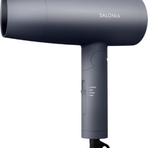 SALONIA サロニア スピーディーイオン ドライヤー 大風量 速乾 軽量 マイナスイオン ヘアドライヤー SL-013AGR グレー【Amazon.co.jp限定】