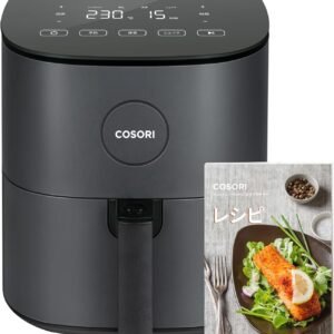 COSORI コソリ ノンフライヤー 4.7L 大容量 家庭用 電気 エアフライヤー 最高温230℃ 揚げ物 ポテト 惣菜 日本語レシピ付き タイマー 自動電源オフ グレー CAF-L501-KJP