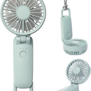 リズム(RHYTHM) ハンディファン 2025 大風量 静音 3WAY (手持ち 首掛け 卓上) [国内メーカー] 風量5段階 Type-C対応 カラビナ＆ストラップ付き 小型 携帯扇風機 Silky Wind Mobile 3.2 ライトブルー 9ZF040RH04