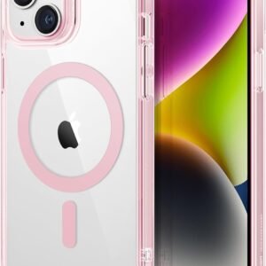 【米軍MIL規格・Magsafe対応】ESR いPhone14 ケース iPhone13 ケース 傷に強い背面 ワイヤレス充電 ストラップホール付き エアガードコーナー 指紋防止 滑り止め あいふぉん14 iPhone13対応 スマホケース HaloLock搭載 ハイブリッド磁気 iPhone14 ケース ピンク Classicシリーズ