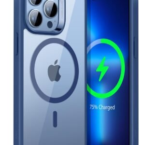 ESR iPhone13proケース MagSafe対応 iphone 13pro ケース 耐衝撃 米軍MIL規格 傷に強い背面 ワイヤレス充電 ストラップホール付き iphone13プロ 対応 アイフォン13pro 用 HaloLock搭載 ハイブリッド磁気 6.1インチ クリア ブルー Classic Series