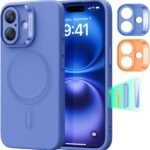 【極薄！Cloudシリーズ】ESR iPhone 16 ケース カメラコントロール MagSafe付き マグネット充電対応 滑らか・スリムなシリコンケース 耐衝撃 フルスクリーン＆カメラ保護 傷防止 いphone16対応 ソフトマイクロファイバーライニング Cloudシリーズ ティール