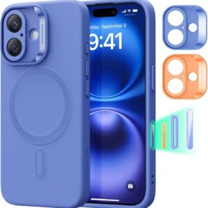 【極薄！Cloudシリーズ】ESR iPhone 16 ケース カメラコントロール MagSafe付き マグネット充電対応 滑らか・スリムなシリコンケース 耐衝撃 フルスクリーン＆カメラ保護 傷防止 いphone16対応 ソフトマイクロファイバーライニング Cloudシリーズ ティール