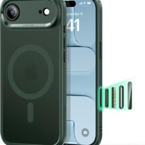 【3倍米軍MIL規格・MagSafe対応】ESR iPhone Air ケース 極薄 ワイヤレス充電 ストラップホール付き エアガードコーナー 25W高速充電 Qi2.2対応 4H傷に強い背面 傷防止 滑り止め 指紋防止 耐衝撃 耐黄変 マグネットスマホケース iphone airケース カメラコントロールPhoneair 用 Classicシリーズ フロストグリーン