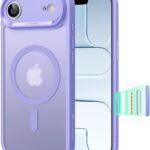 【3倍米軍MIL規格・MagSafe対応】ESR iPhone Air ケース 極薄 ワイヤレス充電 ストラップホール付き エアガードコーナー 25W高速充電 Qi2.2対応 4H傷に強い背面 傷防止 滑り止め 指紋防止 耐衝撃 耐黄変 マグネットスマホケース iphone airケース カメラコントロールPhoneair 用 Classicシリーズ フロストパープル