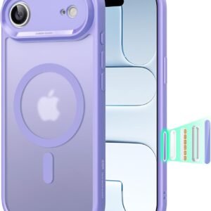 【3倍米軍MIL規格・MagSafe対応】ESR iPhone Air ケース 極薄 ワイヤレス充電 ストラップホール付き エアガードコーナー 25W高速充電 Qi2.2対応 4H傷に強い背面 傷防止 滑り止め 指紋防止 耐衝撃 耐黄変 マグネットスマホケース iphone airケース カメラコントロールPhoneair 用 Classicシリーズ フロストパープル