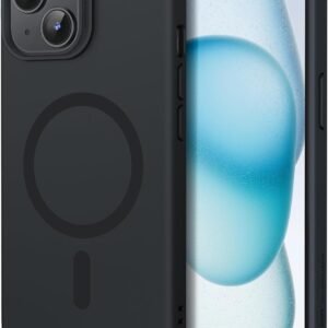 【米軍MIL規格・Magsafe対応】ESR iPhone 15 ケース Magsafe対応 シリコン ワイヤレス充電対応 耐衝撃 iPhone15 ケース 軽量 薄型 磁気 スマホケース iPhone15対応 Cloudシリーズ ブラック