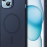 【米軍MIL規格・Magsafe対応】ESR iPhone 15 ケース Magsafe対応 シリコン ワイヤレス充電対応 耐衝撃 iPhone15 ケース 軽量 薄型 磁気 スマホケース iPhone15対応 Cloudシリーズ ダークブルー