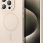 【米軍MIL規格・Magsafe対応】ESR iPhone 15 Pro ケース いphone15pro ケース マグネット充電対応 スリム シリコンケース 衝撃吸収 画面とカメラ保護 iPhone 15 Pro用 Cloudシリーズ ライトタン