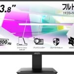 【Amazon.co.jp限定】MSI PRO MP2412 モニター 薄型 VAパネル フルHD/23.8インチ/HDMI/DisplayPort/リフレッシュレート100Hz/応答速度1ms(MPRT)/ブルーライトカット/アンチフリッカー/VESA75対応/メーカー3年保証