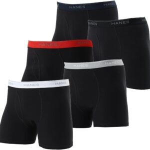 Hanes ボクサーパンツ(5枚組) 抗菌防臭 清潔 防臭効果 前開き 5PボクサーブリーフHM6ES703Jメンズ