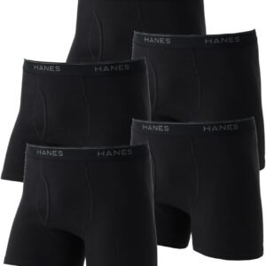 Hanes ボクサーパンツ(5枚組) 抗菌防臭 清潔 防臭効果 前開き 5PボクサーブリーフHM6ES703Jメンズ