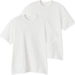 Hanes Tシャツ 2枚組 半袖 SHIRO 綿100% 丸胴仕様 タグレス仕様 ヘインズTシャツ白 クルーネックTシャツ2枚組 アンダーウェアメンズHM1-Z701メンズ