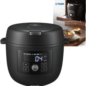 【WEB限定】タイガー魔法瓶 電気圧力鍋 4L 4～6人用 低温調理 炊飯可能 無水調理 発酵 自動調理 予約機能付き 二次元コードシール付き マットブラック COK-N400 KM