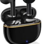【2026年アップグレード版】AOKIMI ワイヤレスイヤホン bluetooth イヤホン V12 小型軽量 ブルートゥースHi-Fi 最大36時間再生 ぶるーとゅーす コードレス ENCノイズキャンセリング 自動ペアリング Type-C充電 マイク付き 防水 タッチ式音量調整 スポーツ/通勤/通学/WEB会議(ブラック)