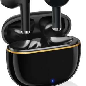 【2026年アップグレード版】AOKIMI ワイヤレスイヤホン bluetooth イヤホン V12 小型軽量 ブルートゥースHi-Fi 最大36時間再生 ぶるーとゅーす コードレス ENCノイズキャンセリング 自動ペアリング Type-C充電 マイク付き 防水 タッチ式音量調整 スポーツ/通勤/通学/WEB会議(ブラック)