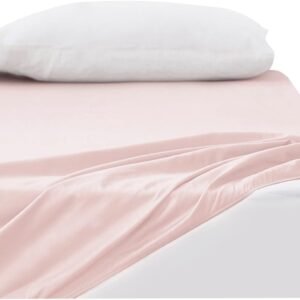 クモリ(Kumori) 綿100% ボックスシーツ 毛玉なし シングル 素肌にやさしい 吸水速乾 耐久性が高い 洗える オールシーズン ベッド/マットレス/敷き布団対応 マットレスカバー ベッドカバー ベッドシーツ 100X200cm ピンク