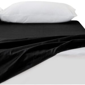 クモリ(Kumori) 綿100% ボックスシーツ 毛玉なし シングル 素肌にやさしい 吸水速乾 耐久性が高い 洗える オールシーズン ベッド/マットレス/敷き布団対応 マットレスカバー ベッドカバー ベッドシーツ 100X200cm ブラック