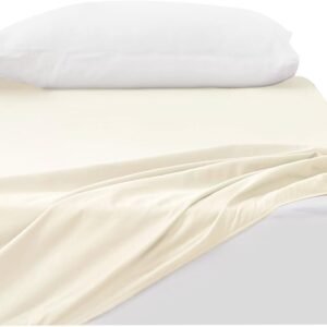 クモリ(Kumori) 綿100% ボックスシーツ 毛玉なし シングル 素肌にやさしい 吸水速乾 耐久性が高い 洗える オールシーズン ベッド/マットレス/敷き布団対応 マットレスカバー ベッドカバー ベッドシーツ 100X200cm ベージュ