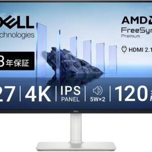 Dell S2725QS 27インチ 4K モニター(無輝点3年保証/4K/IPS非光沢/DP1.4x1,HDMIx2/sRGB 99%/4ms,120Hz/FreeSync Premium/HDR10/内蔵スピーカー/縦横回転,高さ調整)