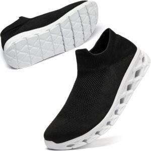 [MERPHINE] 世界一快適 スリッポン スニーカー 紐なし レディース メンズ 上履き 室内履き ウォーキング 立ち仕事 通勤 メッシュ 軽量 歩きやすい おしゃれ 夏 通気性