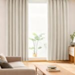 AIFY カーテン 2枚セット 1級 遮光 小窓 ドレープカーテン UVカット 形態記憶加工済み 断熱 節電対策 昼夜目隠し 保温 おしゃれ 洗える 洗濯機対応 (カーテン2枚) 幅100cm×丈110cm ベージュ