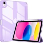 ProCase iPad 11世代/10世代 ケース iPad（A16）11インチ 2025/10.9インチ 2022通用 A2696 A2757 A2777 ペン収納 耐衝撃 三つ折り スタンド スマートカバー（パープル）