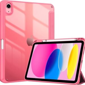 ProCase iPad 11世代/10世代 ケース iPad（A16）11インチ 2025/10.9インチ 2022通用 A2696 A2757 A2777 ペン収納 耐衝撃 三つ折り スタンド スマートカバー（ピンク）