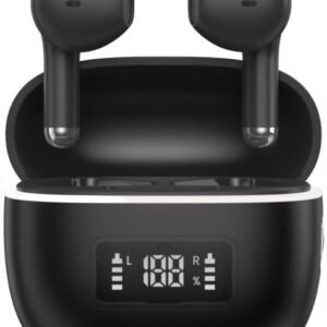 Bluetoothイヤホン ワイヤレスイヤホン IPX7防水 最大60時間再生 2026年最新Bluetooth6.0ブルートゥースイヤホン 全音域HIFI音質低遅延接続瞬時 片耳/両耳 WEB会議/運動/ゲーム/通学通勤/スポーツ/音楽用iPhone/Android対応 (001 black)