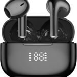 Bluetoothイヤホン ワイヤレスイヤホン IPX7防水 最大60時間再生 2026年最新Bluetooth6.0ブルートゥースイヤホン 全音域HIFI音質低遅延接続瞬時 片耳/両耳 WEB会議/運動/ゲーム/通学通勤/スポーツ/音楽用iPhone/Android対応 (005 black)