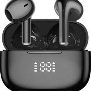 Bluetoothイヤホン ワイヤレスイヤホン IPX7防水 最大60時間再生 2026年最新Bluetooth6.0ブルートゥースイヤホン 全音域HIFI音質低遅延接続瞬時 片耳/両耳 WEB会議/運動/ゲーム/通学通勤/スポーツ/音楽用iPhone/Android対応 (005 black)