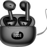 Bluetoothイヤホン ワイヤレスイヤホン IPX7防水 最大60時間再生 2026年最新Bluetooth6.0ブルートゥースイヤホン 全音域HIFI音質低遅延接続瞬時 片耳/両耳 WEB会議/運動/ゲーム/通学通勤/スポーツ/音楽用iPhone/Android対応 (Navy black)