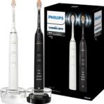 フィリップス 電動歯ブラシ ソニッケアー ダイヤモンドクリーン9000・2本パック (プレミアムオールインブラシヘッド/充電器スタンド付き) HX9914/58 ホワイト/ブラック 【Amazon.co.jp 限定】