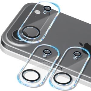 対応 iPhone Air カメラフィルム 【3枚セット-国産旭硝子素材】 対応 アイフォン17 air レンズ アイフォン17 Air カメラ保護フィルム 強化ガラス レンズ 保護カバー カメラカバー 全面保護 レンズ保護 （硬度9H 耐衝撃 キズ防止 露出オーバー防止 高透過率 防滴 防塵 自動吸着 ラウンドエッジ加工 超薄 ）SENJT3AP17A