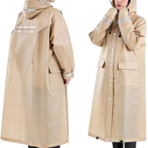 [DeliToo] レインコート 自転車 リュック対応 【二重透明レインバイザー付き】 レインウェア レディース バイク レインポンチョ ロング 大きい 防水 防風 雨具 雨合羽 かっぱ 超撥水 梅雨対策 豪雨対応 軽量 男女兼用 母の日 父の日 ギフト